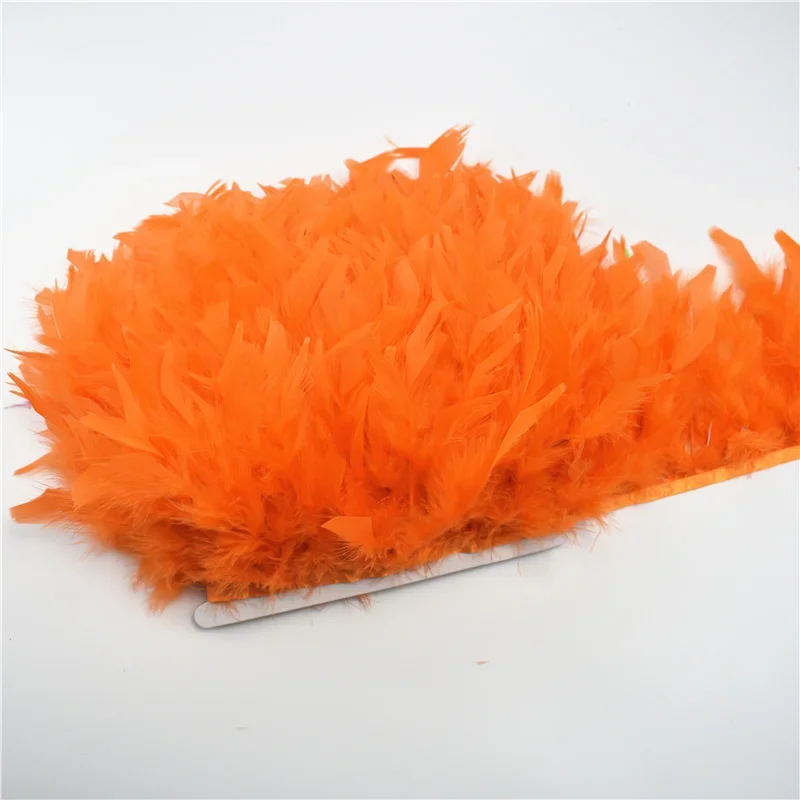 10 Meter Flauschiges Truthahnfeder-Besatzband mit Quasten, 5-6 Zoll Federn für Kleidungsdekoration, Bekleidungszubehör, Nähen, DIY – Detail 6
