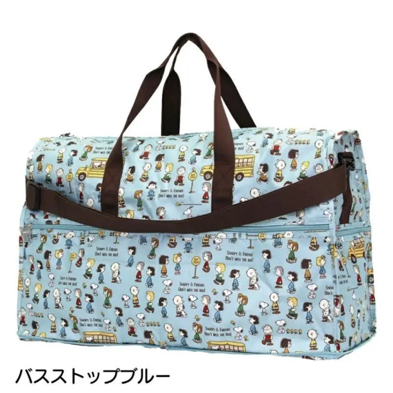 

New Snoopy Cartoon Foldable Travel Bag Cartoon Casual Handbag Versatile Shoulder Bag Clothes Storage Bag