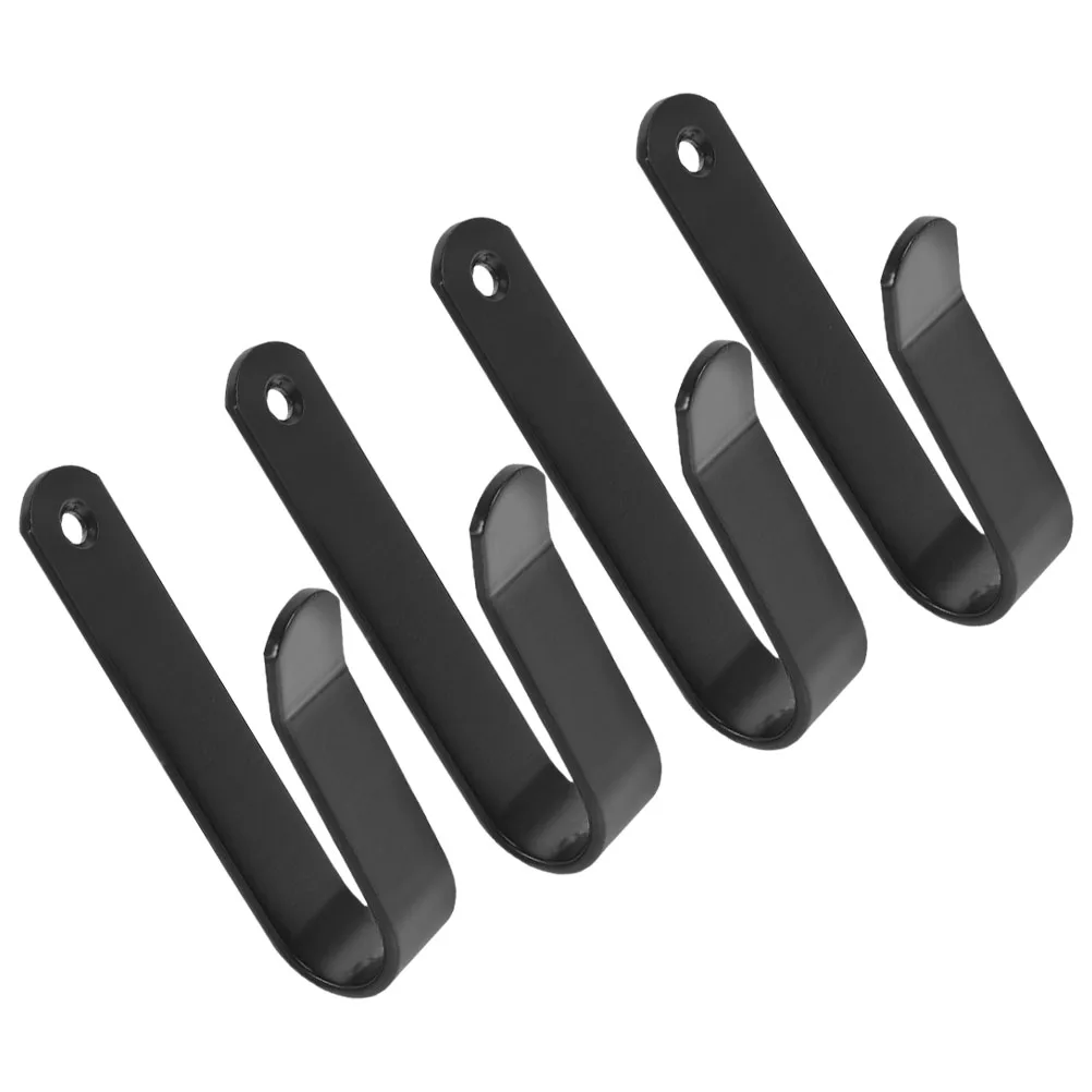4 Sets Skateboard Snowboard Stand Wall Mounts Garage Hooks for Hanging Black J Bracket