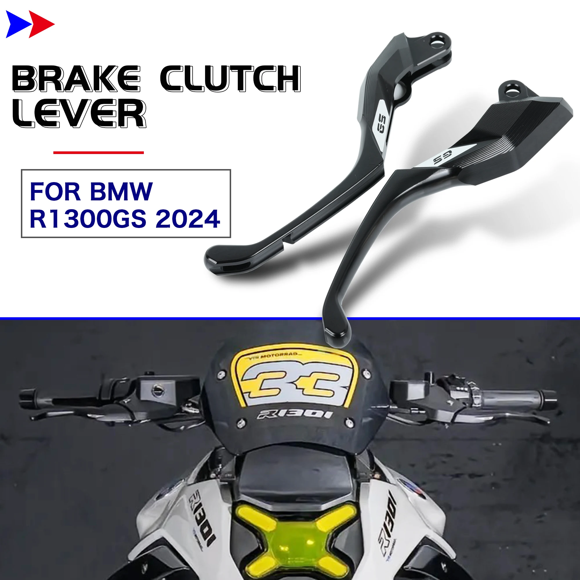 NEW For BMW R1300GS R 1300 GS 2024 Motorcycle Adjustable CNC Brake Lever Clutch Lever  Front Control Handle Guard Levers