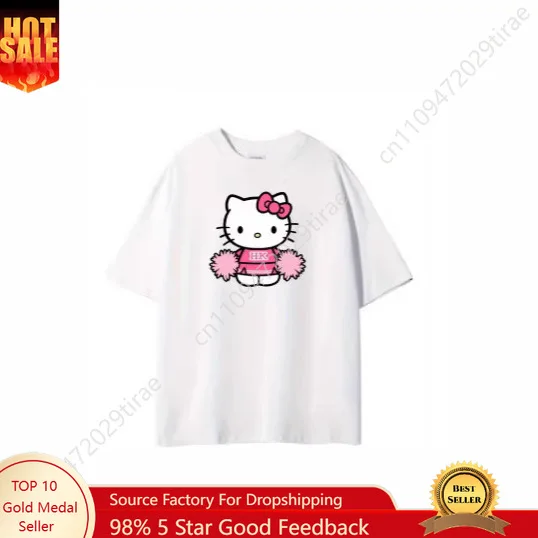 

Sanrio Hello Kitty Short Sleeve Tee Iconic Design for Casual Wear Comfortable Stylish Perfect for Everyday Outfits