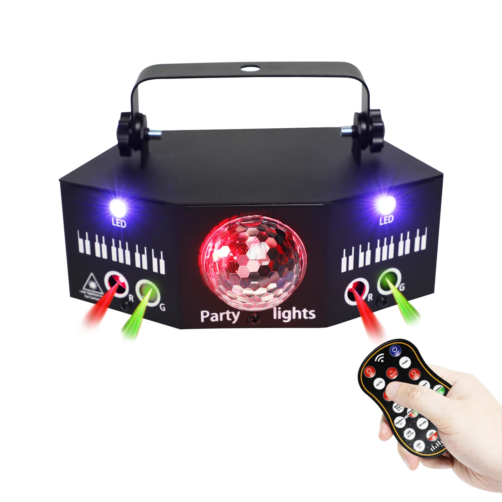 HCWE LED Oświetlenie Sceniczne Disco DMX512 Aktywowane Dźwiękiem Wewnętrzna Podłoga Taneczna na Imprezy Urodziny Święta Boże Narodzenie