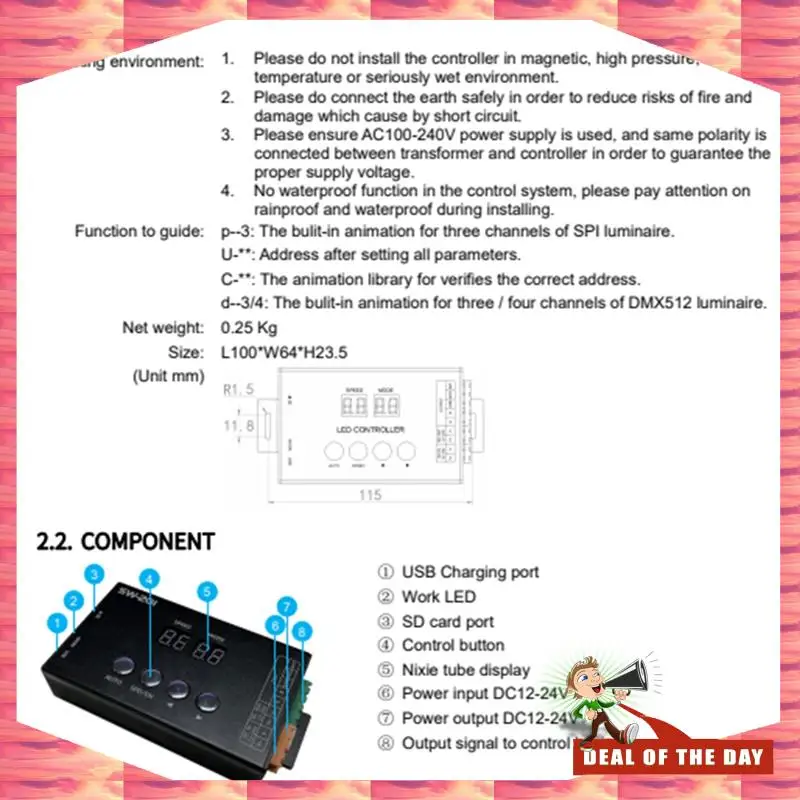 

24-Hour Delivery SW201 DMX512 Address Code Writer M512/SM16512/ UCS512/GS8512 Etc Address Writer For DMX512 Code Writers