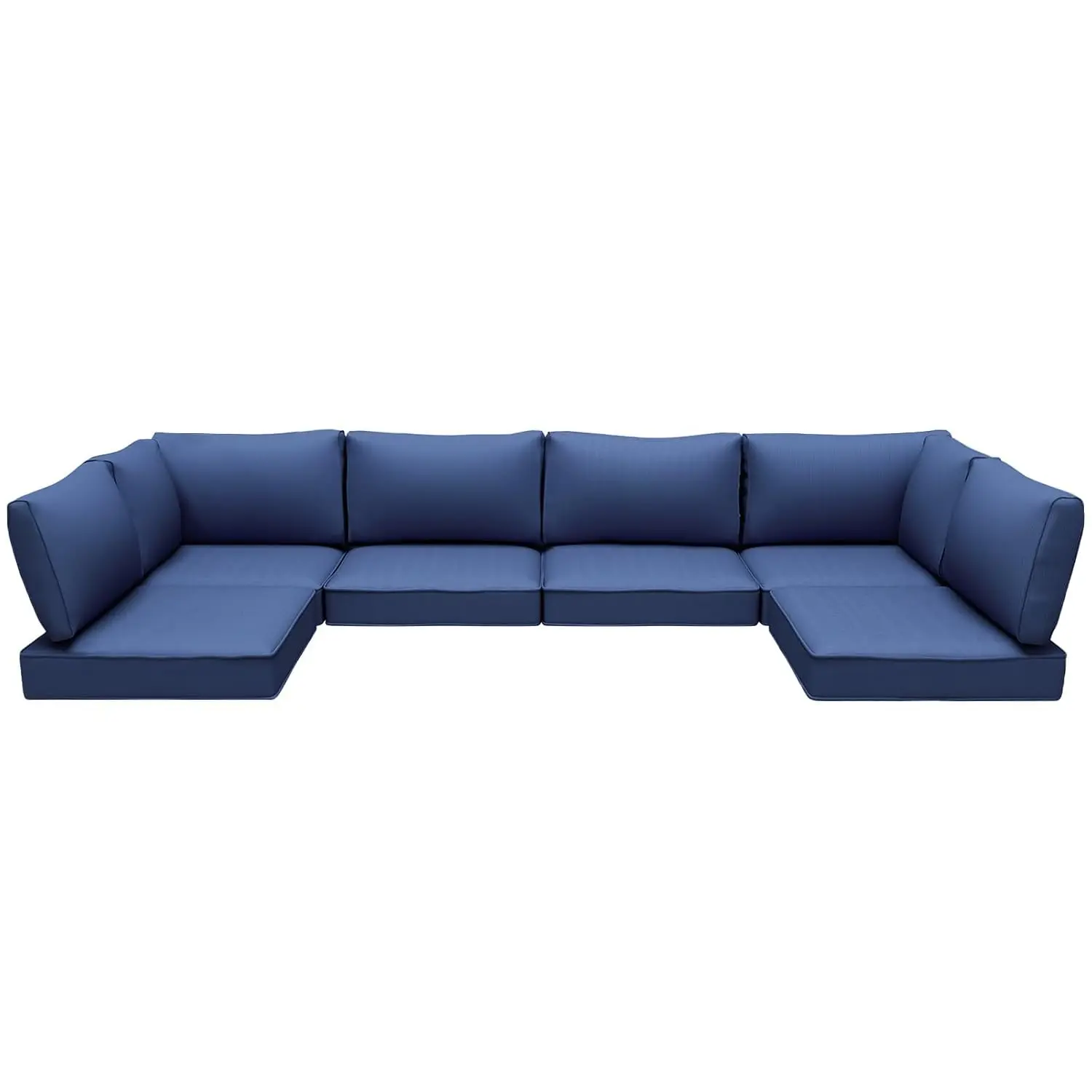 Water-Resistant Outdoor Sofa Cushion for Patio Rattan Wicker Sectional Conversation Set 14-Piece Deep Blue, Customized