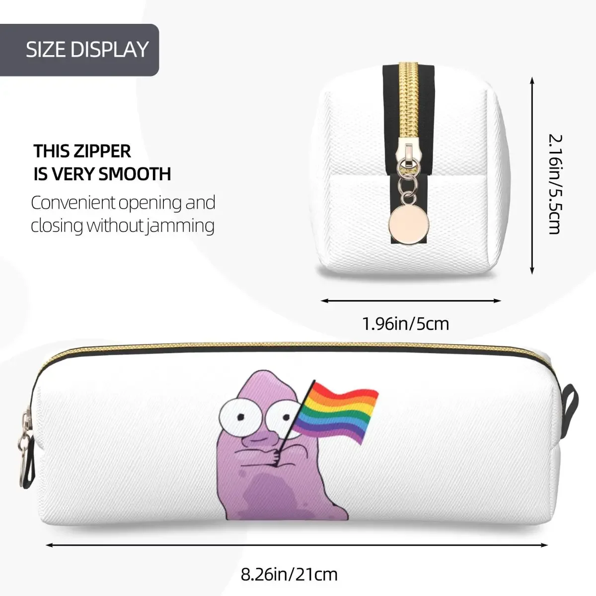 Cartoon Solar Opposites Holding Pride Flag Pencil Cases for Students School Pen Box Pencil Bag Pencil Pouch Pen Holder