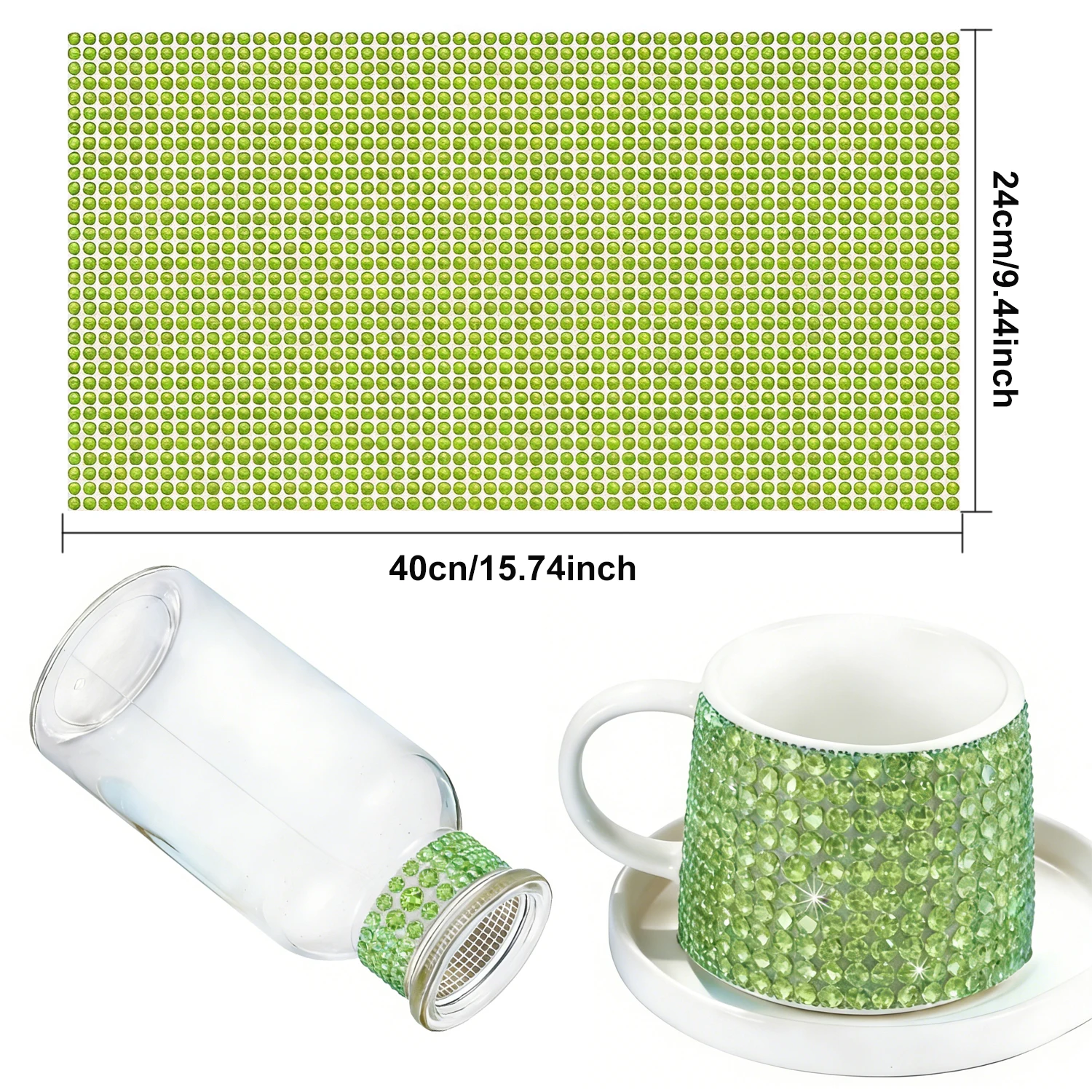 1pc Self-Adhesive Diamonds Rhinestone Tape, Bling Sticker for DIY Decoration, Car, Phone, Apparel, Arts & Craft Supplies