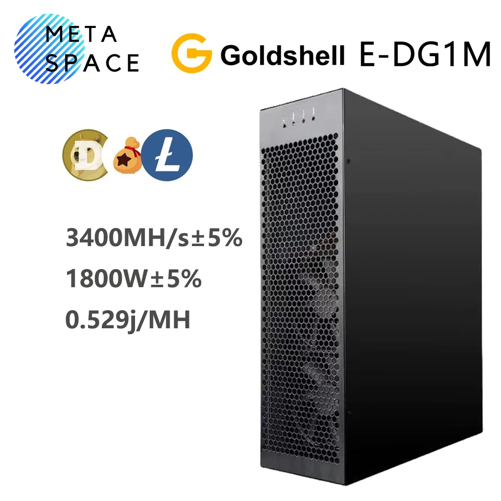 New Goldshell E-DG1M 3400MH/s 1800W Scrypt Algorithm DOGE Mining Machine Good For Home Use LTC BEL DOGE Miner LTC Miner With PSU