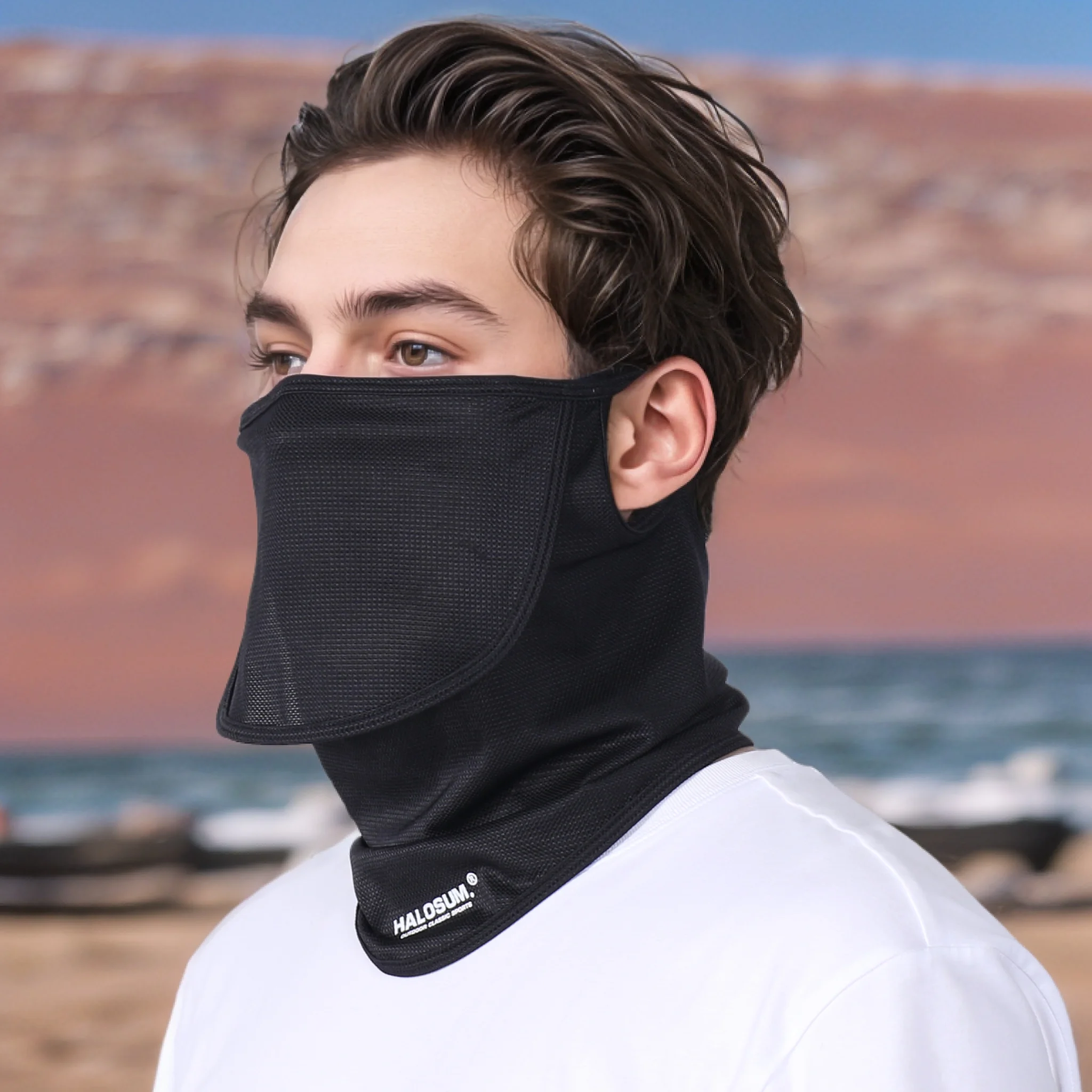 قناع واقي من الشمس من الحرير الجليدي للرجال والنساء للصيف للحماية من الأشعة فوق البنفسجية، غطاء للرقبة في الهواء الطلق لركوب الدراجات، غطاء متين للرقبة #2