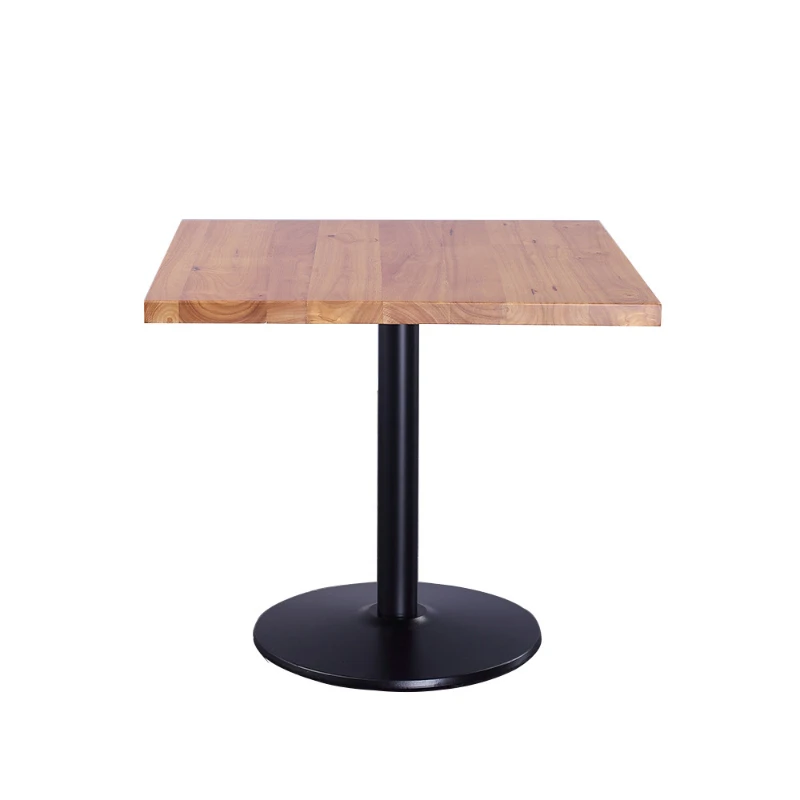 

5 chairs, American country wrought iron, solid wood dining table, fashion and leisure, coffee restaurant, thickened rubber wood