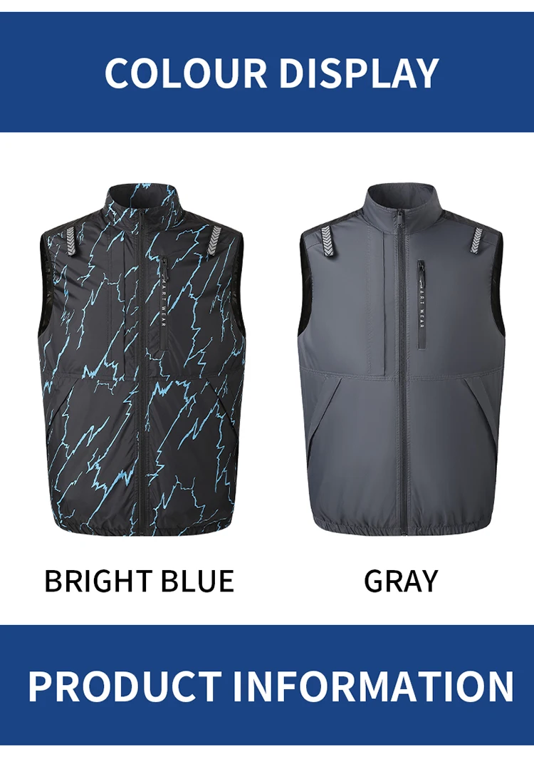 Summer Cooling and Heat-Insulating Air Conditioning Vest, Construction Site Heatstroke Prevention and Ventilation Fan Vest, Outdoor Use