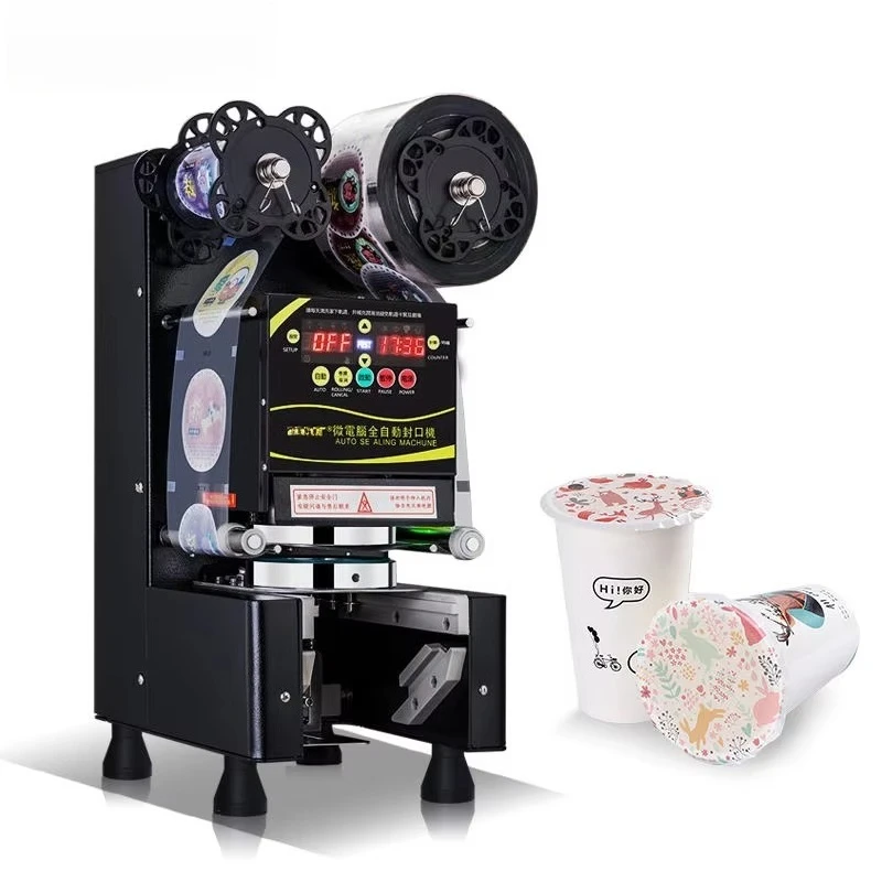 Fully Automatic Paper Milk Tea Coffee Yogurt Juice Boba Bubble Tea Cup Filling and Sealing Machine Automatic