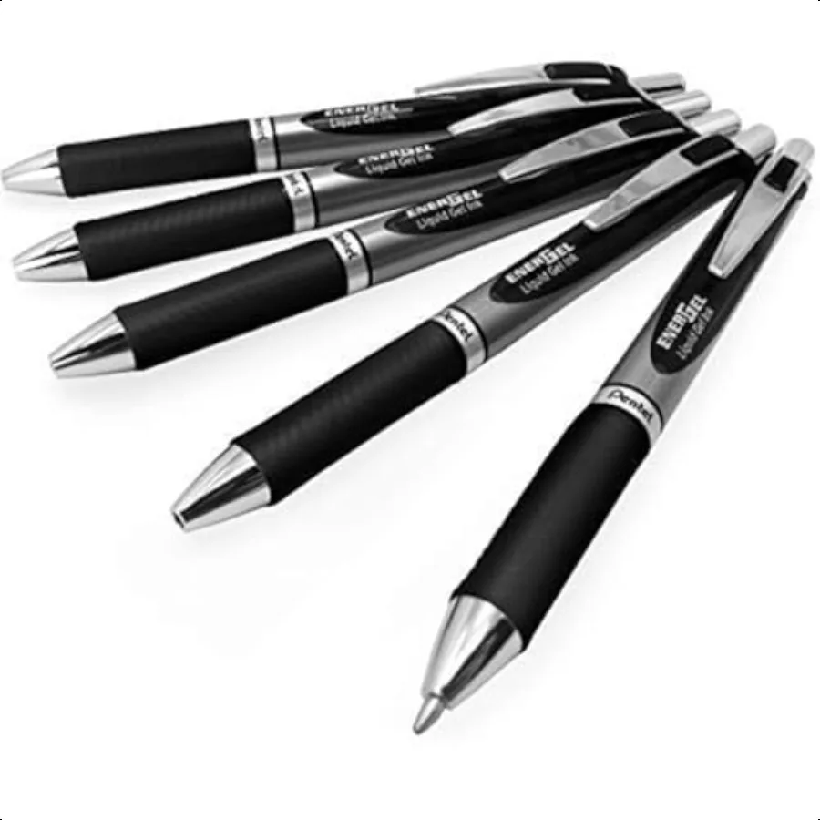 

BL80 Retractable Liquid Gel Ink Rollerball Pen 1.0mm Black Pack of 5