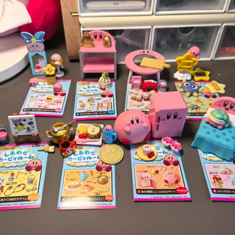 Authentique en stock Re-Ment Kirby'S Happy & Blissful Room Series Blind Box Miniature Scene Décoration de bureau Mignon Cadeau surprise