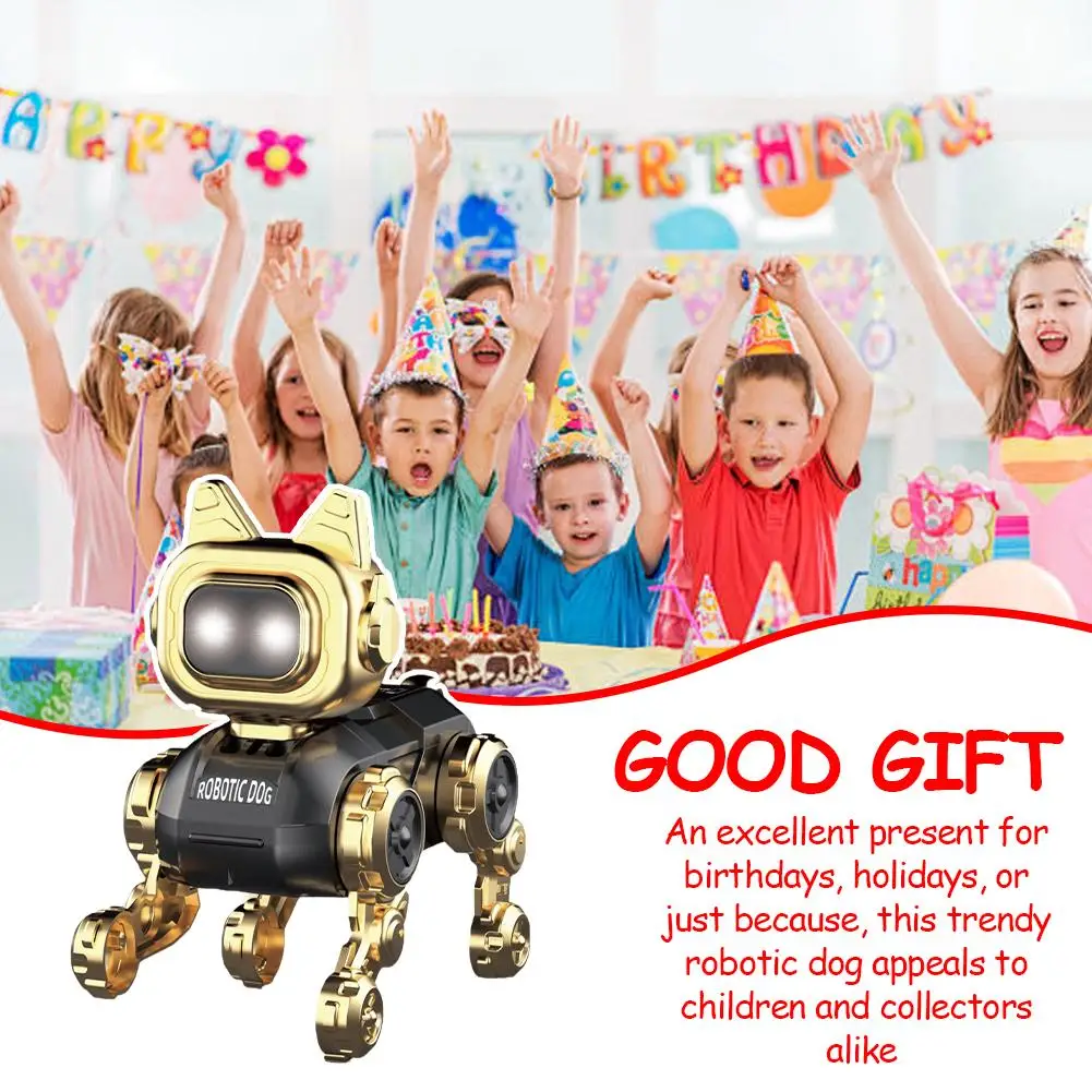 RC Robot Dog Remote Control Stunt Drift 360 LED Light Music Interactive Smart Robotic Pink Puppy Kids Boys Girls Birthday Gifts