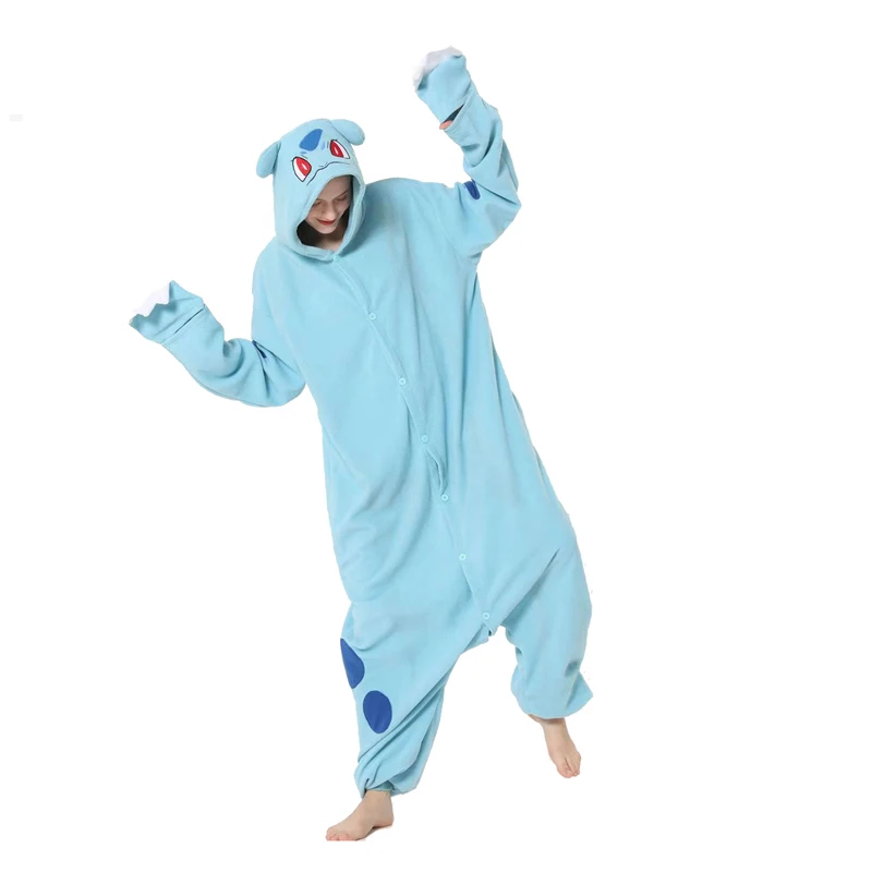 フシギダネ着ぐるみコスプレ衣装パジャマハロウィン漫画ワンピース着ぐるみ全身パジャマアニメクリスマスパジャマ