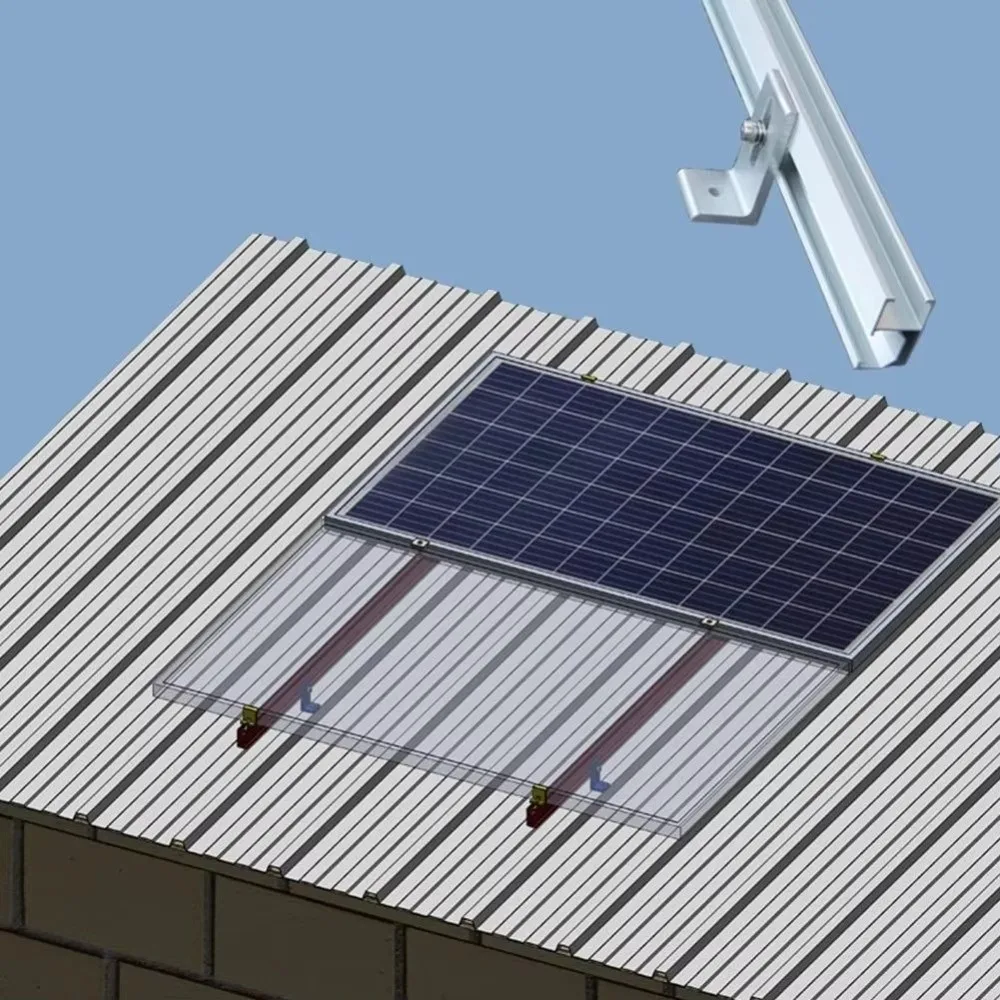 Aluminum L-Foot Mount Bracket Adjustable Rustproof Solar Panel L-Bracket Durable Rail Support Type Photovoltaic Mounting Bracket