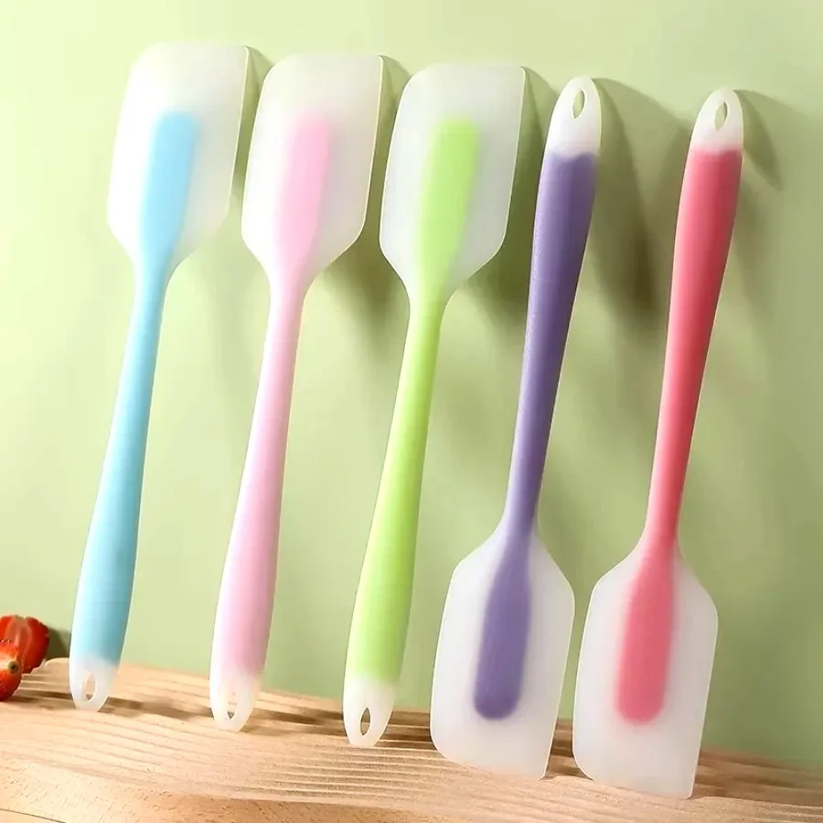 Silicone Cake Scraper Translucent Non-Stick Cake Cream Spatula Kitchen Cooking Pastry Scraper Mold Brush Tool Baking Accessories