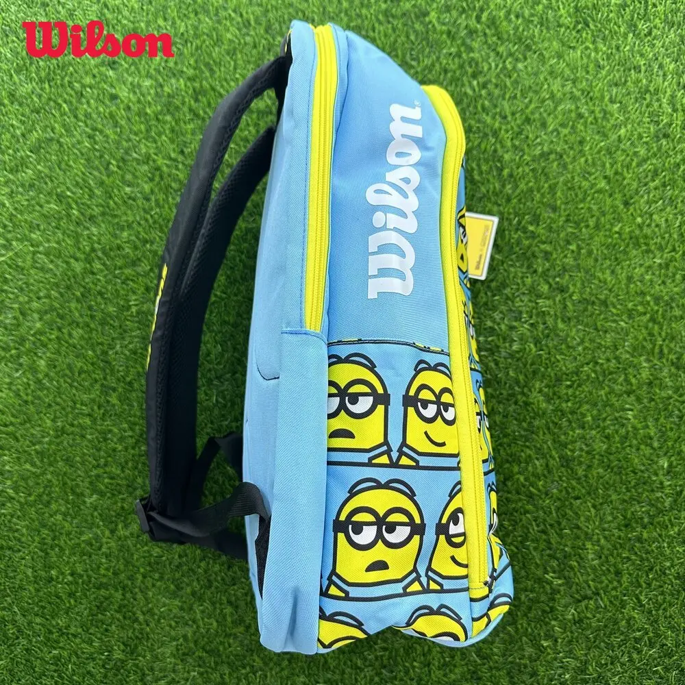 Wilson Minions V2.0 Team Tour JR Co Branded Styles Tennis Bag 2PK Racket Bag Multi Functional Large Capacity Teenage Backpack