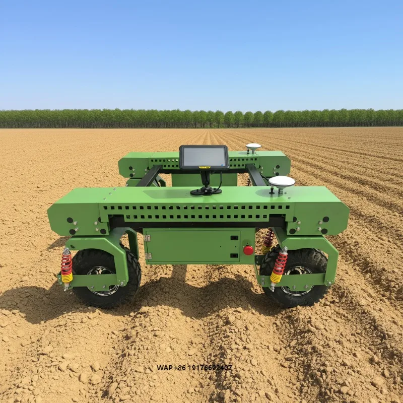 Autonomous Agricultural Robot Vehicle | Electric Drive 4-Wheel Steering with Navigation for Precision Farming