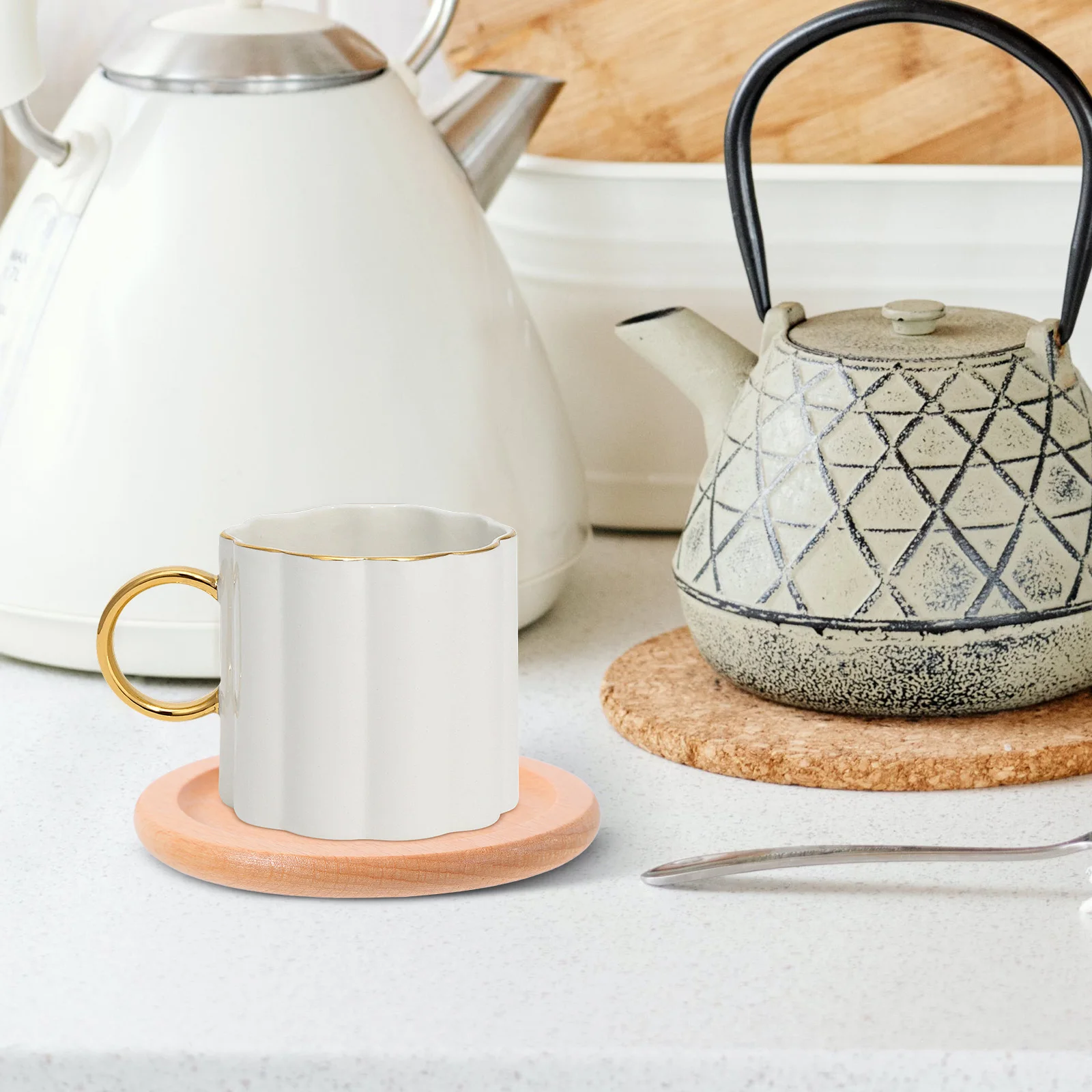 

1pcs Wooden Coasters Set Natural Beech Wood Drink Coasters Cup Mat For Table Mug Coaster Home Kitchen Dining Accessory