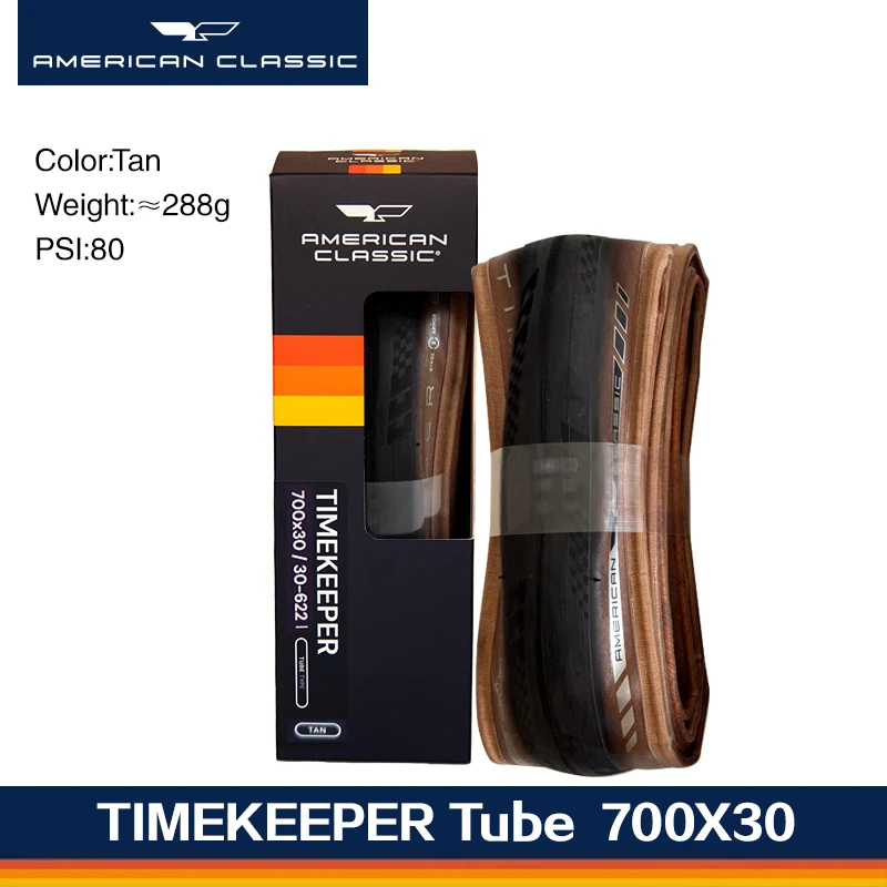 American Classic Timekeeper Fietsband Binnenband/Tubeless 700 X 25C, 700 X 28C, 700 X 30C Zwart/Geel Ultralicht Racefietsband