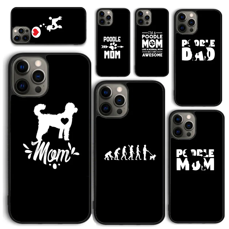 Чехол для телефона с принтом «Пудель: Мама и Папа» для iPhone 17 Air 16 PRO MAX 15 14 PLUS 12 11 13, задняя крышка, накладка, чехол-футляр