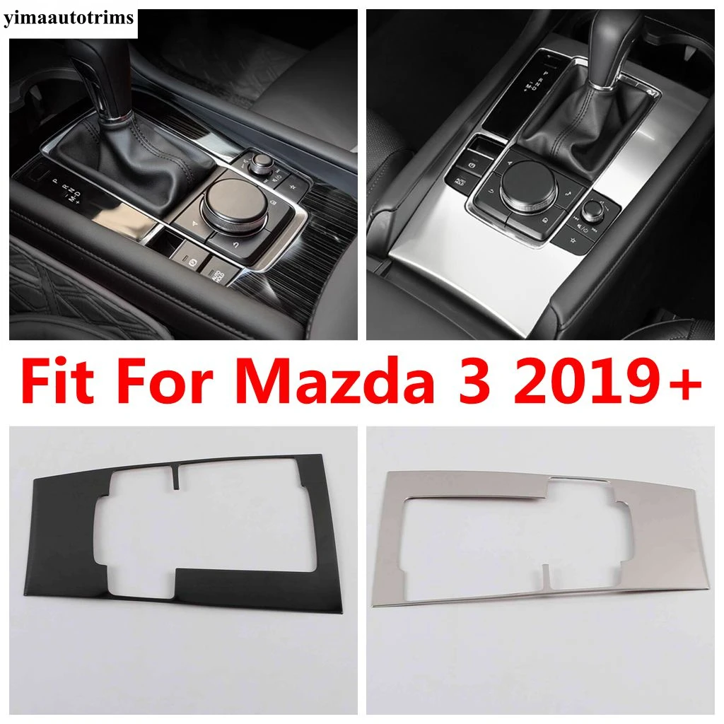 

Car Central Control Shift Gear Panel Frame Decoration Cover Trim For Mazda 3 2019 - 2023 Stainless Steel Accessories Interior