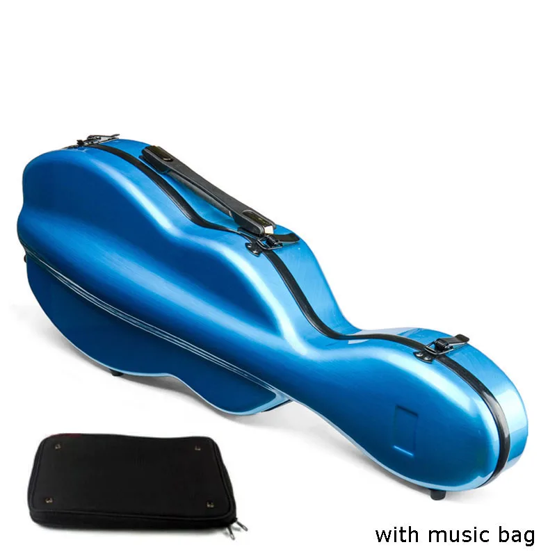 Multicolor With Bag 4/4 Violin Case 3/4 1/2 1/4 Carbon Fiber Violin Box Double Shoulder Strap Spectral Bag Lock