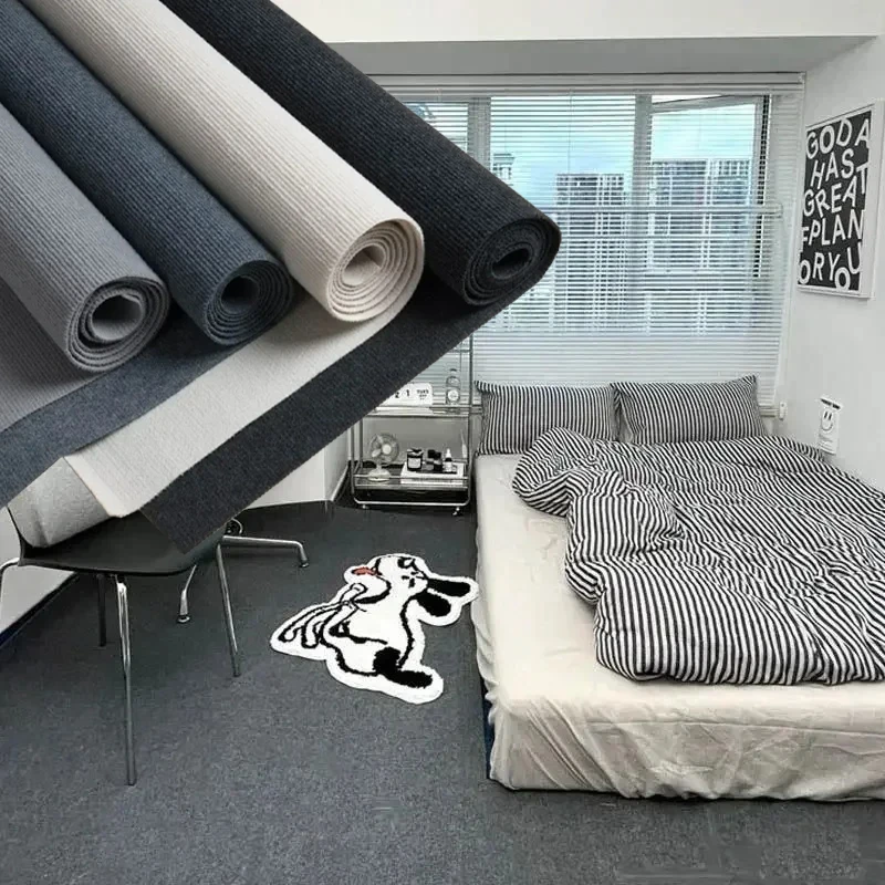 Room Decoration Staircase Home Decor Solid Color Rugs for Bedroom Water Uptake Bathroom Carpet Living Room Self-adhesive Kitchen