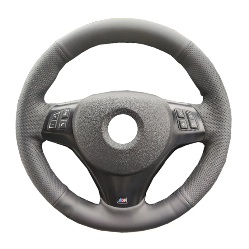 車のステアリングホイールカバー,BMWスポーツ,m3,e90,e91,e92,e93,e87,e81,e82,e88,3シリーズ,2005-2017