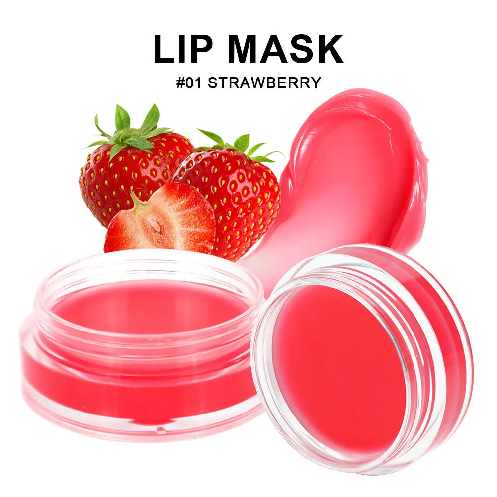 Envío directo y la máscara de labios de etiqueta privada hidrata el sabor a fruta mascarilla de labios para dormir