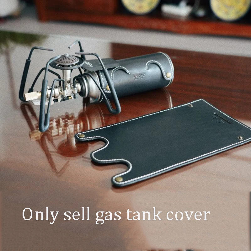 Camping Gas Can Protective Cover for SOTO 340 SOTO 310 Spider Stove Pure Cowhide Long Air Tank Cover Outdoor Stove Accessories