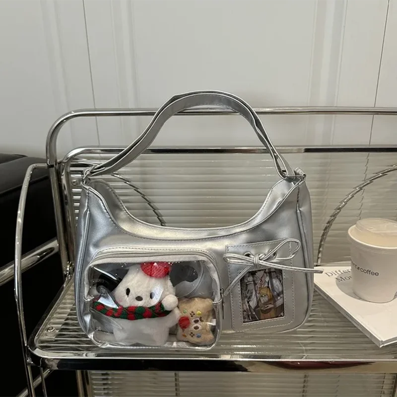Y2k Harajuku Schultertasche für Damen Koreanische Transparente Ita-Tasche Schul-Umhängetasche Japanische Designer Preppy Handtasche Geldbörse – Detail 11