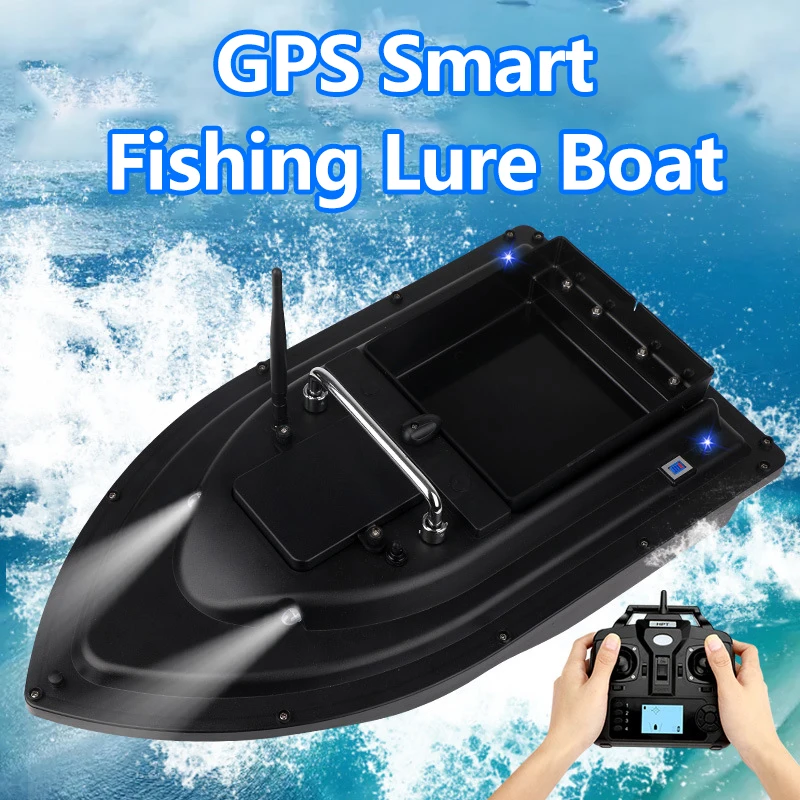 1.7kg 53cm*25cm*20cm Fishing Bait Boat with Sonar GPS Baitboat for Anglers with LED and Large Bait Capacity