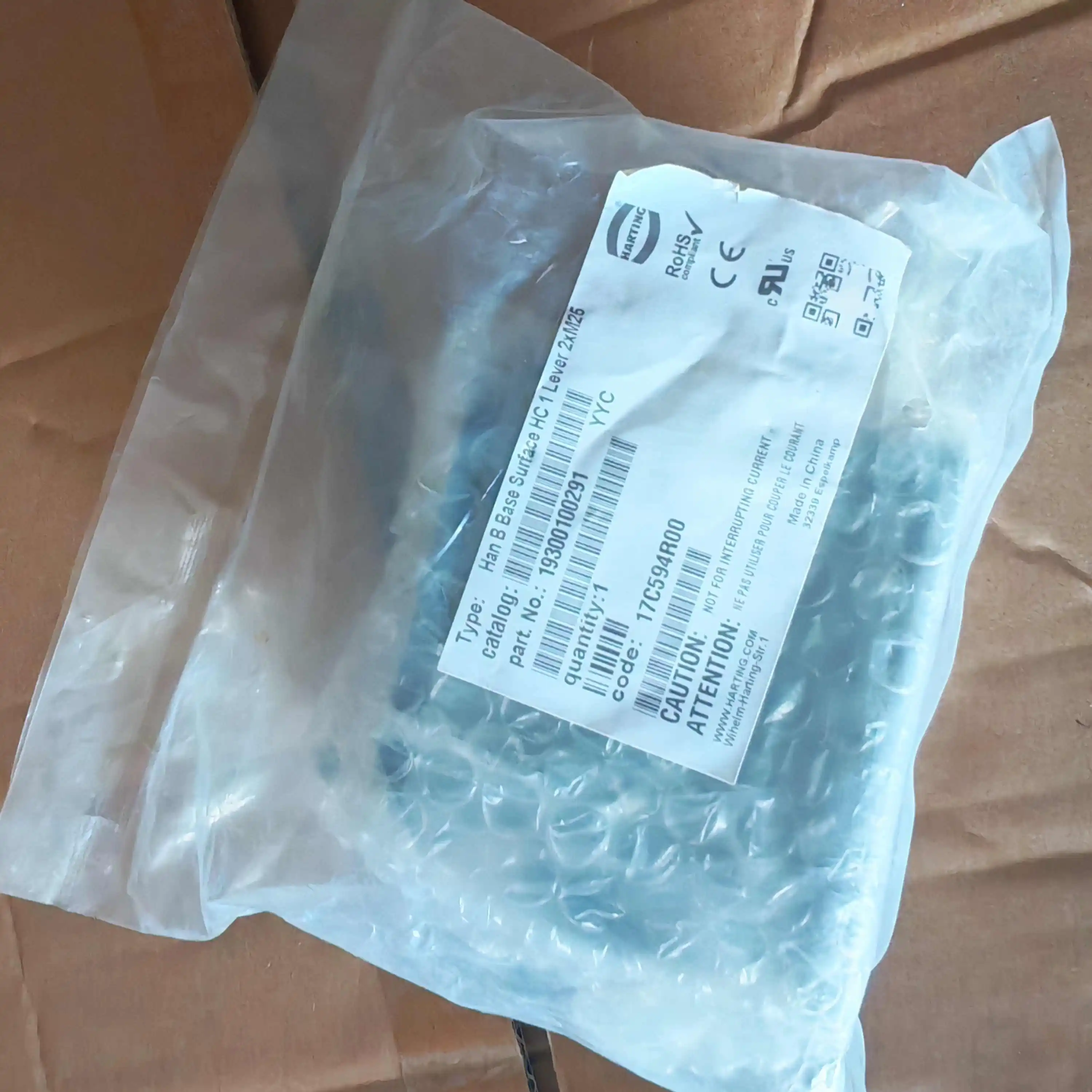 

19300100291 Разъем HARTING HAN-19B-ASG2-LB-M25