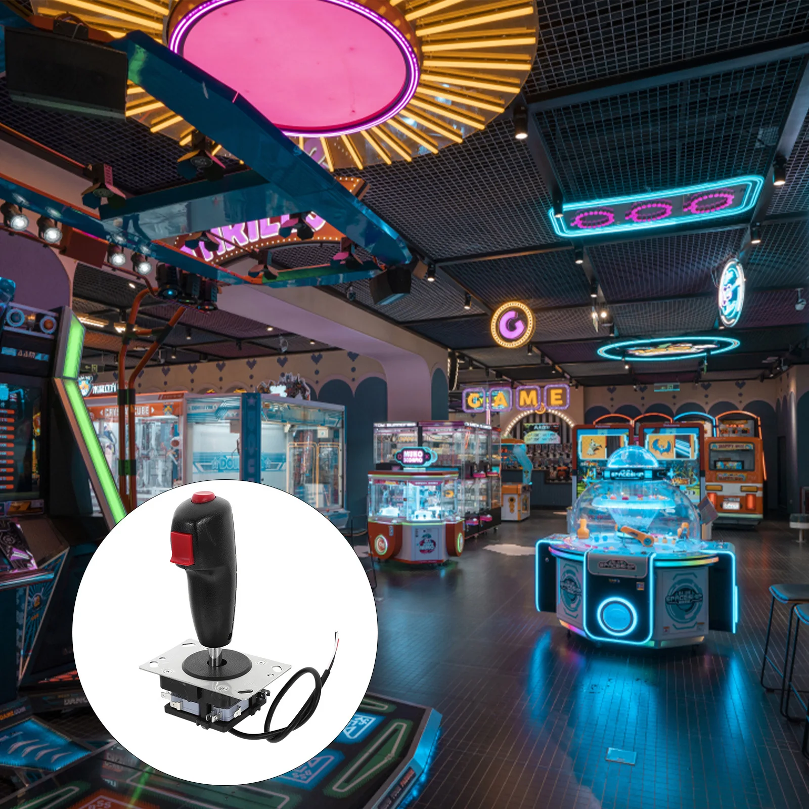 Симулятор полета джойстика Flight Stick Алюминий ПВХ Материал Вибрация Точное управление Замена игрового контроллера