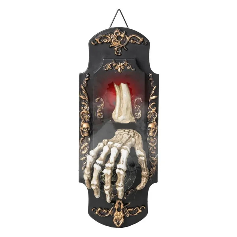 【usb-c-cable】ghost-house-halloween-funny-doorbell-induction-touch-sound-light-door-lock-sound-system-site-layout
