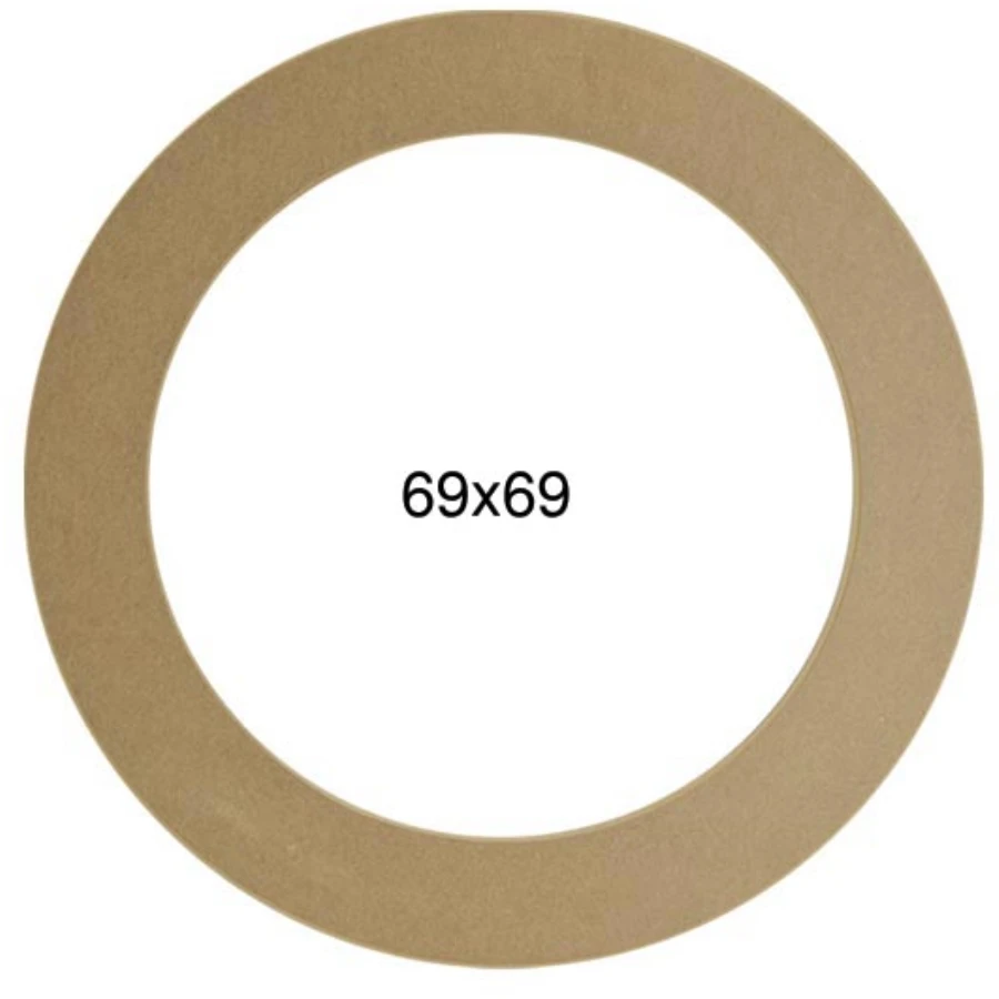 AY174 Big Round Mirror Frame, Mdf Unpainted Frame