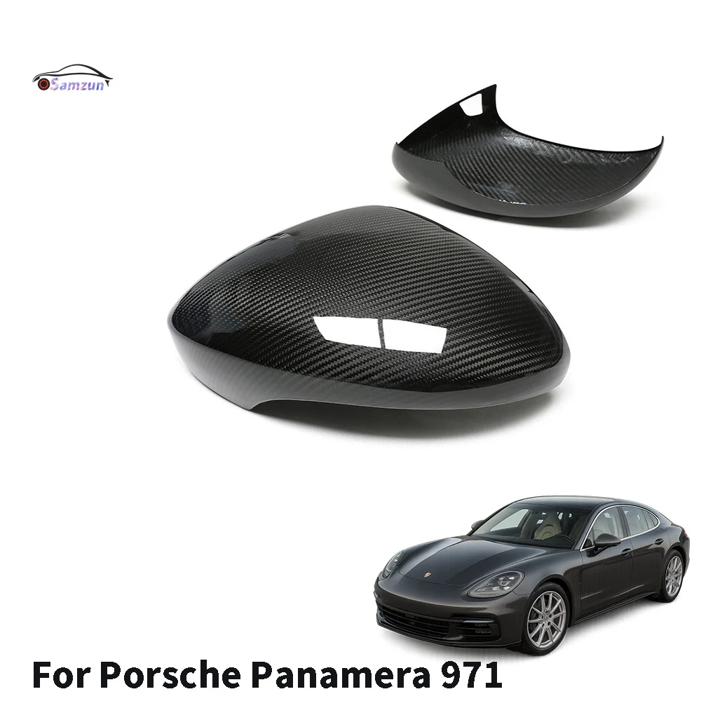 

For Porsche Panamera 971 2017-2024 Rearview Mirror Real Carbon Fiber Rearview Mirror Cover Side Wing Mirror Protector Decoration