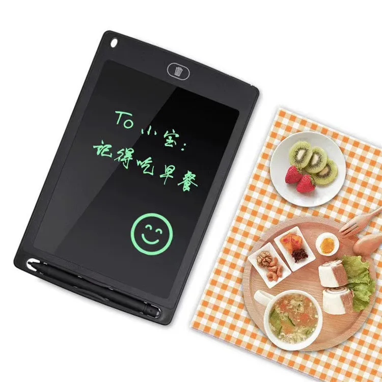 Placa de escrita lcd de 8.5 polegadas, prancheta de desenho infantil graffiti prancheta de primeira infância, quadro negro pequeno