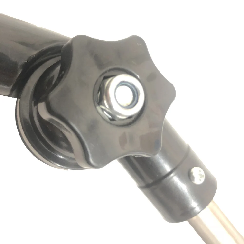 

2-Section Adjustable Umbrella Holder for Bicycle Handlebar Mount Stainless Steel ABS Swivel Stand for Sun Rain Protection Black