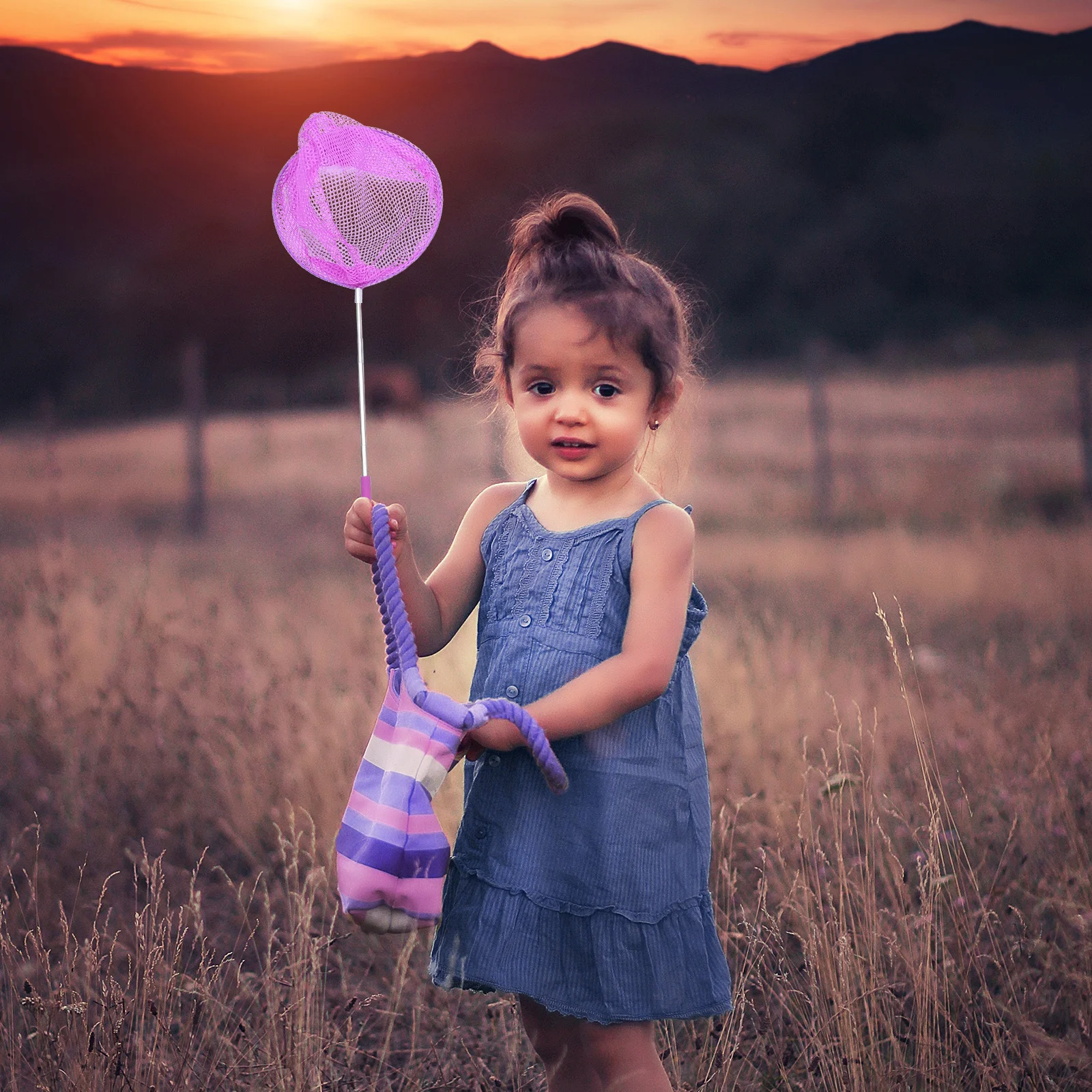 

5Pcs Capturing Net Retractable Handle Lightweight Fishing Landing Net Catch Release Insects Butterflies Fish Biological