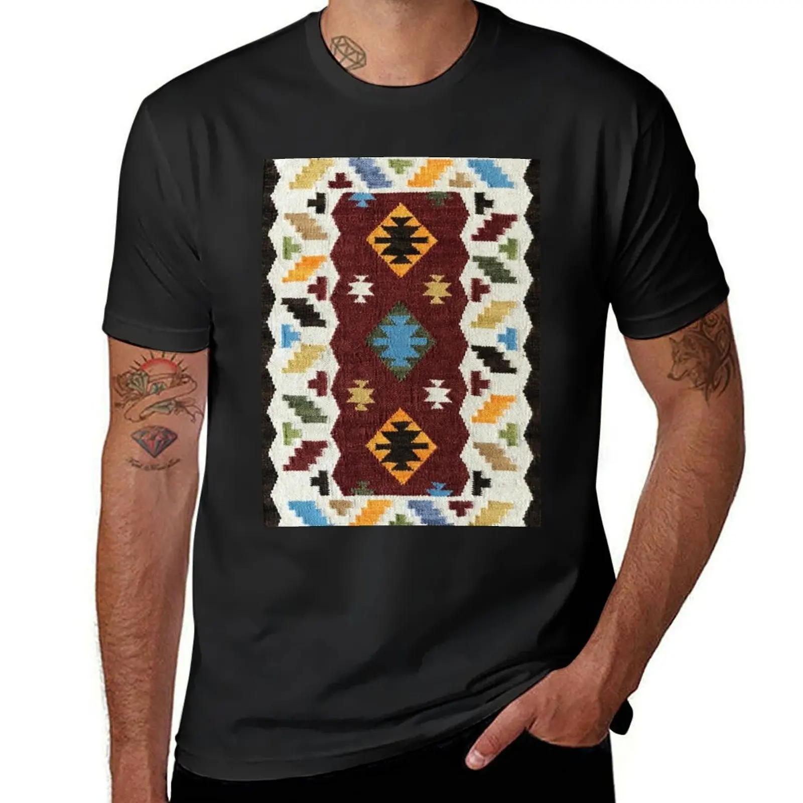 

Bosnian Motif Carpet T-Shirt for a boy sweat quick drying mens t shirt