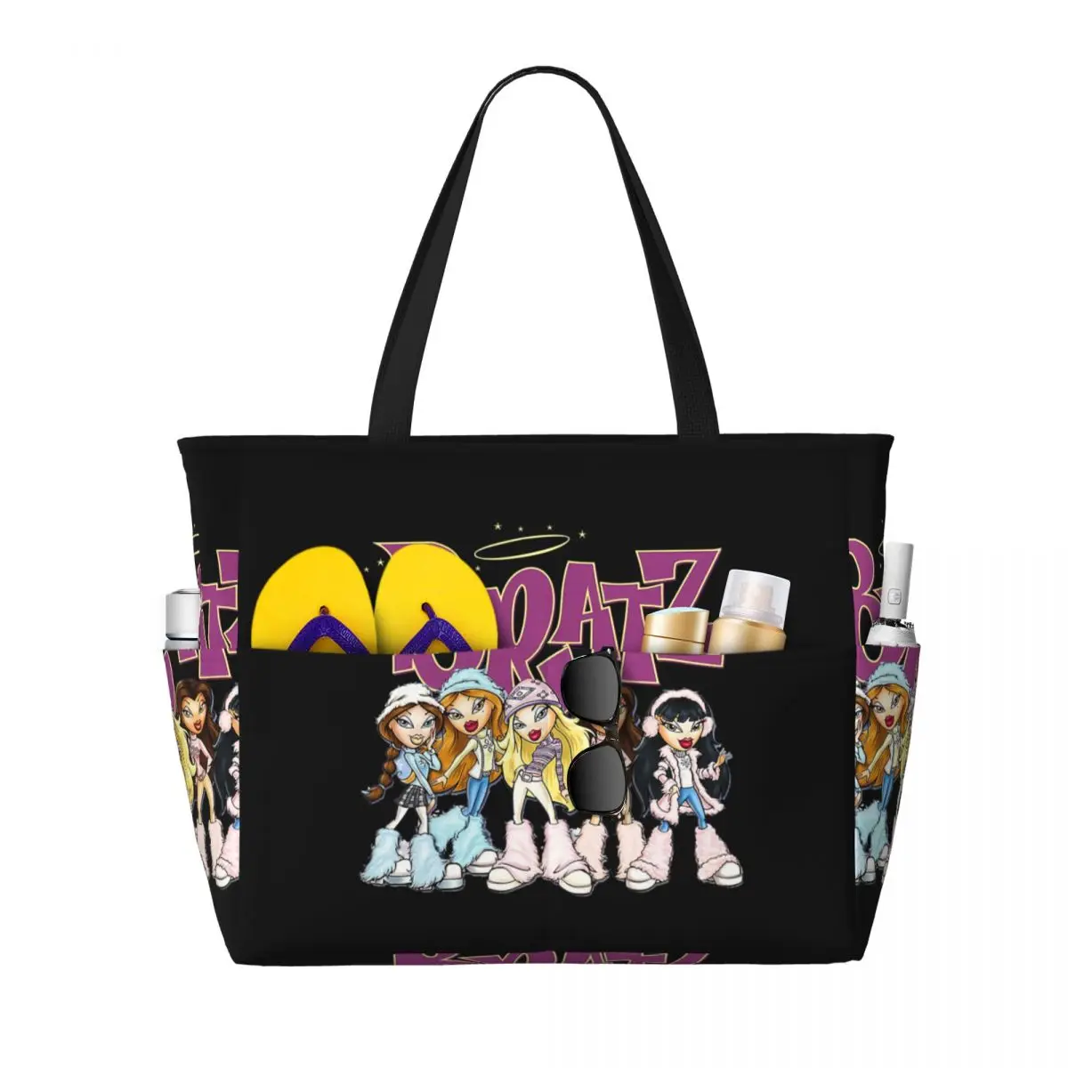 Bratz Rock Angelz Doll Beach Tote Bag Sport Gym Yoga Duffle Large Tote Bag Women Travel Bag Fitness bag
