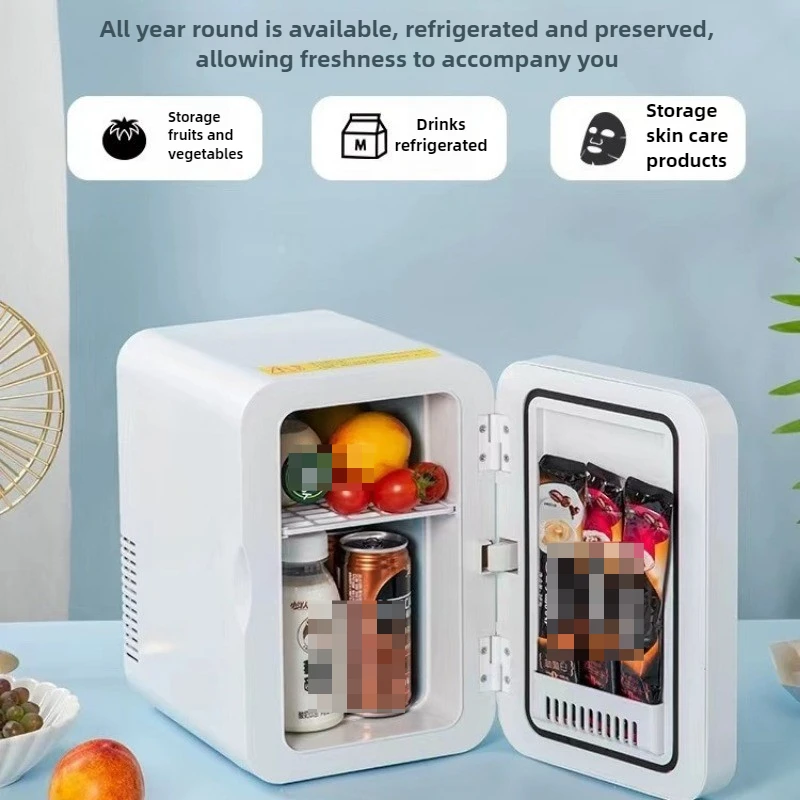 2026-hot sell 8L Mini Fridge Portable Car Home Cosmetics Fridge Outdoor Travel Camping Drink Cooler 12V/220V