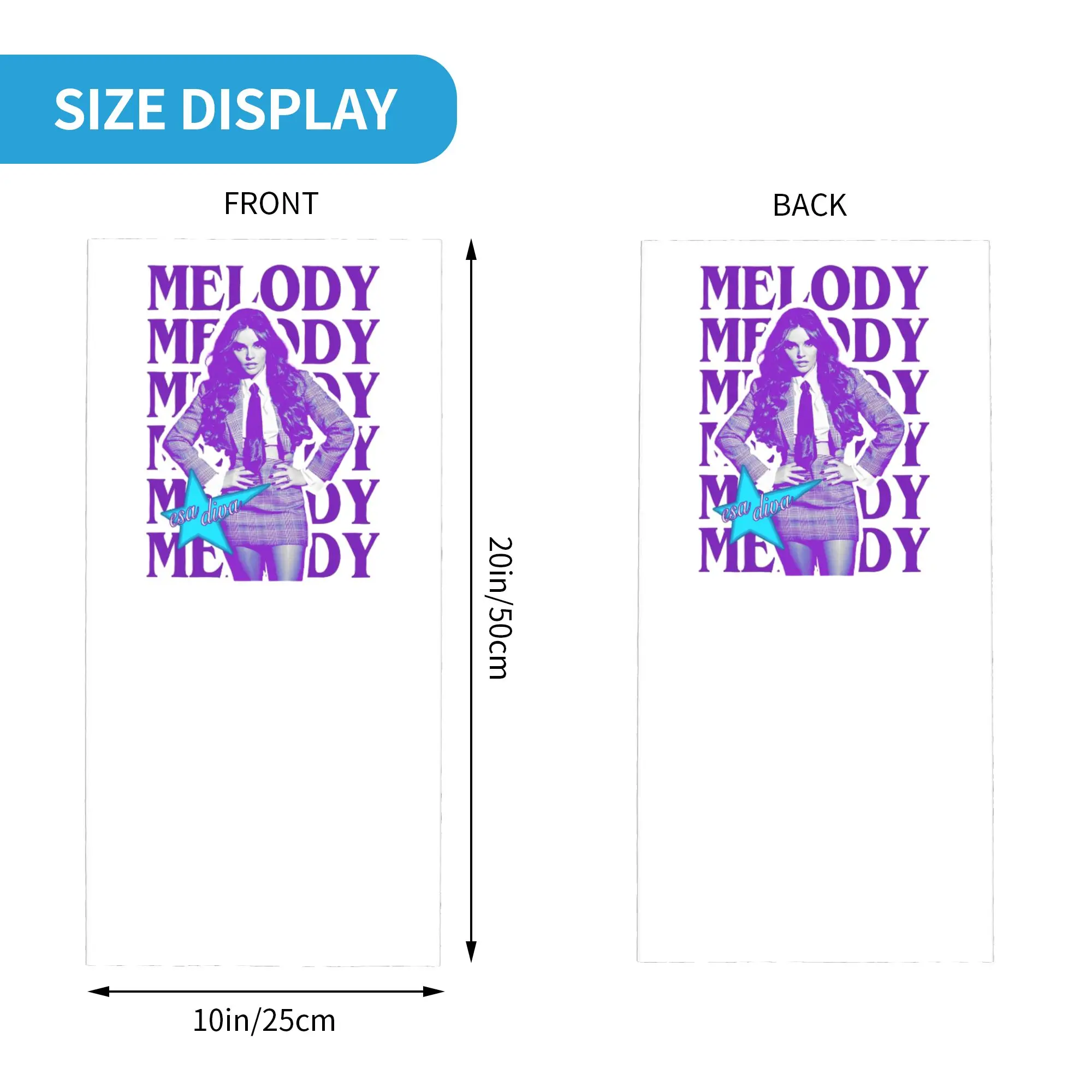 Melody Esa Diva Spain Eurovision Merch Bandana Neck Gaiter Printed Magic Scarf Face Mask Cycling For Men Women Adult All Season