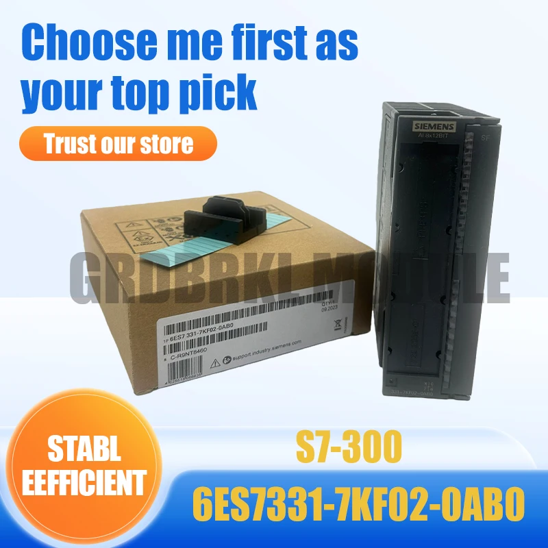 

SIEMENS Brand new original S7-300 PLC 6ES7331-7KF02-0AB0 analog input SM331 module 6ES7332-5HD01-0AB0 analog output SM332