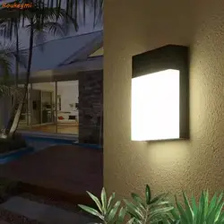 Roukeymi parede ao ar livre led à prova dwaterproof água exterior terraço sensor de movimento pátio varanda luz da porta da frente lâmpada do corredor salle jardim