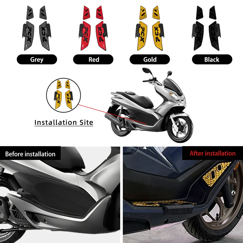 

SEMSPEED CNC Aluminum Anti-Slip Foot Pegs For Honda PCX125 160 2025 Direct Fit Textured Surface OEM Replacement Moto Accessories