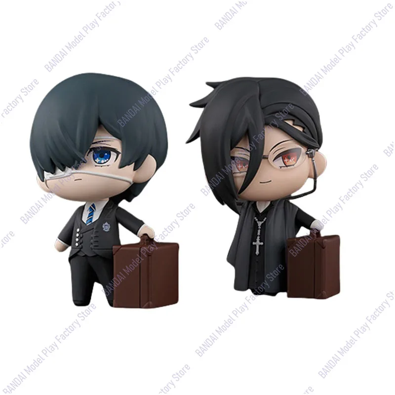 Bandai Genuine Tekupiku Black Butler Ciel Phantomhive Sebastian·Michaelis Anime Action Figure Model Toys Ornaments Gift Children